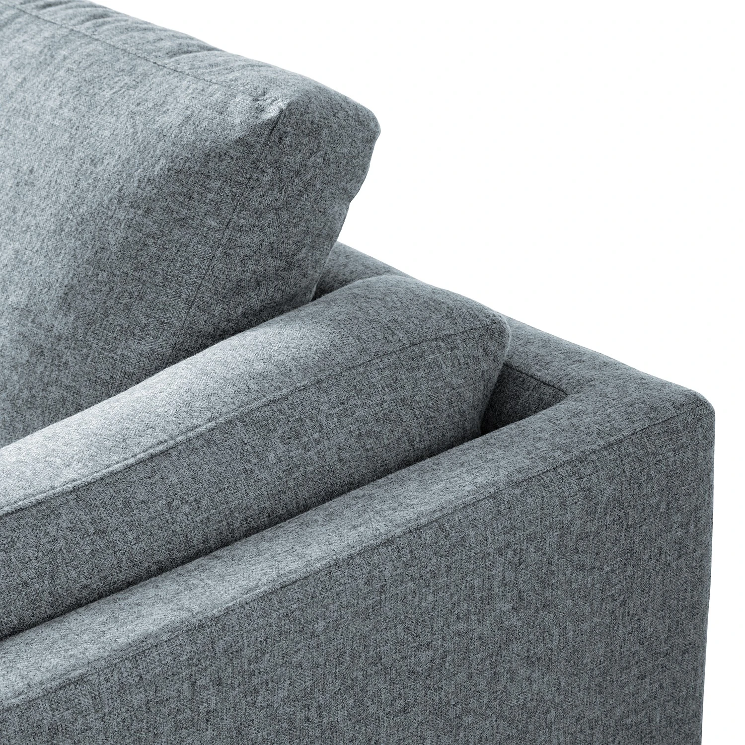 Studio Copenhagen Ecksofa COSO Classic+ mit Ottomane - Webstoff Inze: Graublau - Breite: 245 cm - Ottomane davorstehend links - Bettkasten - Eiche Dunkel 16 Studio Copenhagen Ecksofa COSO Classic+ mit Ottomane - Webstoff Inze: Graublau - Breite: 245 cm - Ottomane davorstehend links - Bettkasten - Eiche Dunkel – Bild 16