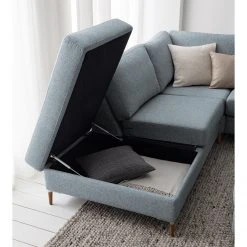 Studio Copenhagen Ecksofa COSO Classic+ mit Ottomane - Webstoff Inze: Graublau - Breite: 245 cm - Ottomane davorstehend links - Bettkasten - Eiche Dunkel 36 Studio Copenhagen Ecksofa COSO Classic+ mit Ottomane - Webstoff Inze: Graublau - Breite: 245 cm - Ottomane davorstehend links - Bettkasten - Eiche Dunkel -Wohnzimmermöbel boutique en ligne 1000212851 201008 13300800373 DETAILS P000000001000212851