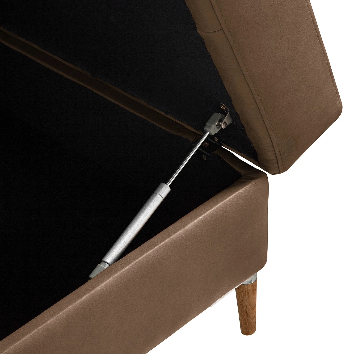 Studio Copenhagen Ecksofa COSO Classic+ mit Ottomane - Echtleder Taru: Nougat - Breite: 245 cm - Ottomane davorstehend rechts - Bettkasten - Eiche Dunkel 25 Studio Copenhagen Ecksofa COSO Classic+ mit Ottomane - Echtleder Taru: Nougat - Breite: 245 cm - Ottomane davorstehend rechts - Bettkasten - Eiche Dunkel – Bild 25