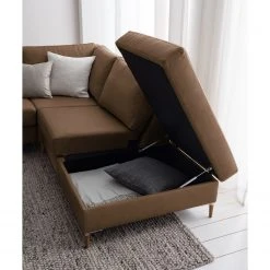 Studio Copenhagen Ecksofa COSO Classic+ mit Ottomane - Echtleder Taru: Nougat - Breite: 245 cm - Ottomane davorstehend rechts - Bettkasten - Eiche Dunkel 40 Studio Copenhagen Ecksofa COSO Classic+ mit Ottomane - Echtleder Taru: Nougat - Breite: 245 cm - Ottomane davorstehend rechts - Bettkasten - Eiche Dunkel -Wohnzimmermöbel boutique en ligne 1000212869 201008 13335600232 DETAILS P000000001000212869