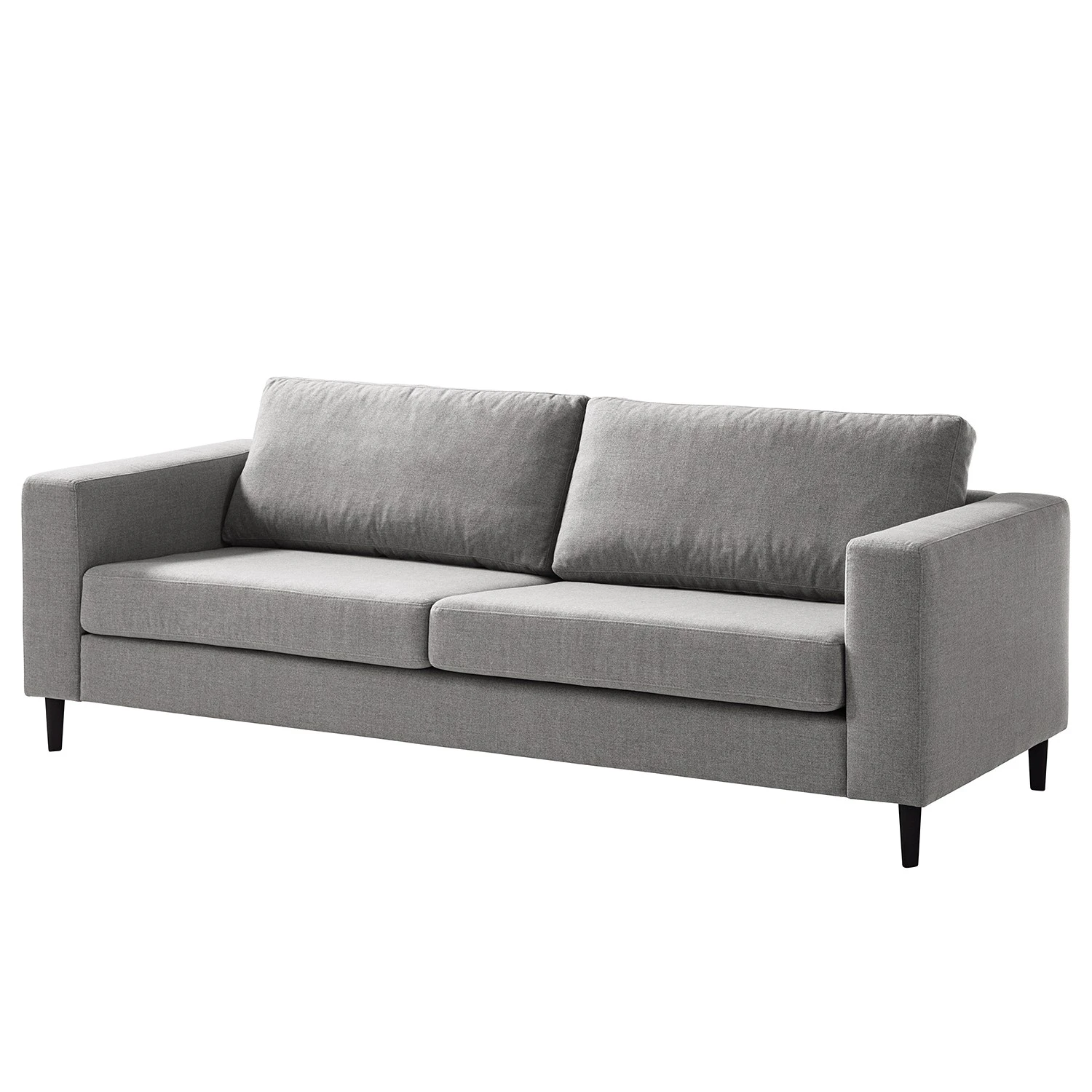 Studio Copenhagen 3-Sitzer Sofa COSO Classic - Webstoff Milan: Hellgrau - Buche 1 Studio Copenhagen 3-Sitzer Sofa COSO Classic - Webstoff Milan: Hellgrau - Buche