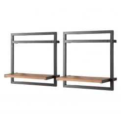 Ars manufacti Wandregal-Set Manchester IV (6-teilig) - Akazie massiv / Metall - Akazie / Anthrazit -Wohnzimmermöbel boutique en ligne 1000213200 200527 13205400026 DETAILS P000000001000213200