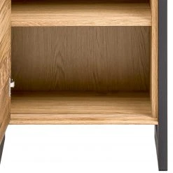 Naturoo Standvitrine Ironwood - Echtholzfurnier / Metall - Alteiche / Grau -Wohnzimmermöbel boutique en ligne 1000213210 200512 14001500015 DETAILS P000000001000213210