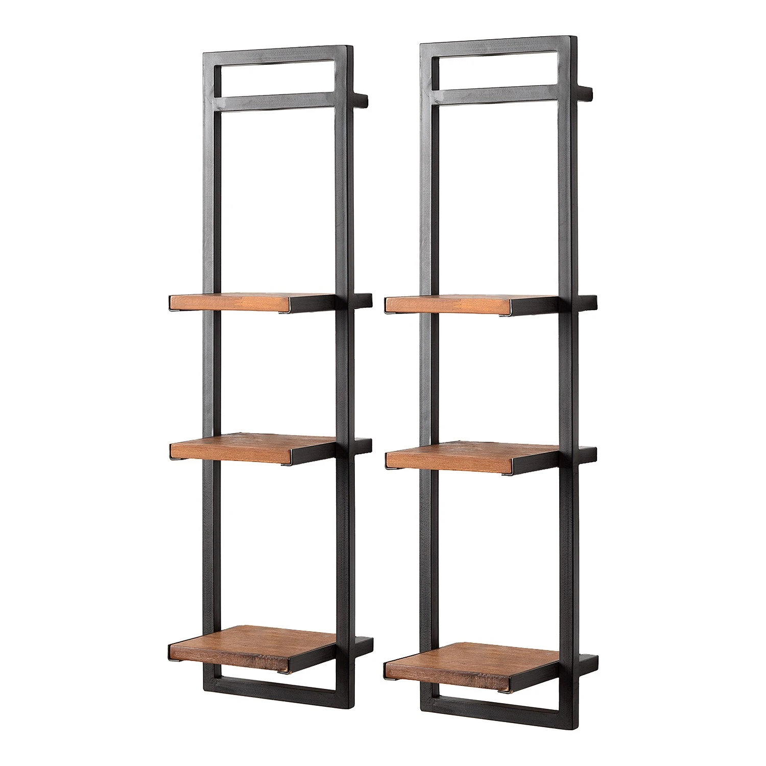 Ars manufacti Wandregal-Set Manchester VI (7-teilig) - Akazie massiv / Metall - Akazie / Anthrazit 4 Ars manufacti Wandregal-Set Manchester VI (7-teilig) - Akazie massiv / Metall - Akazie / Anthrazit – Bild 4