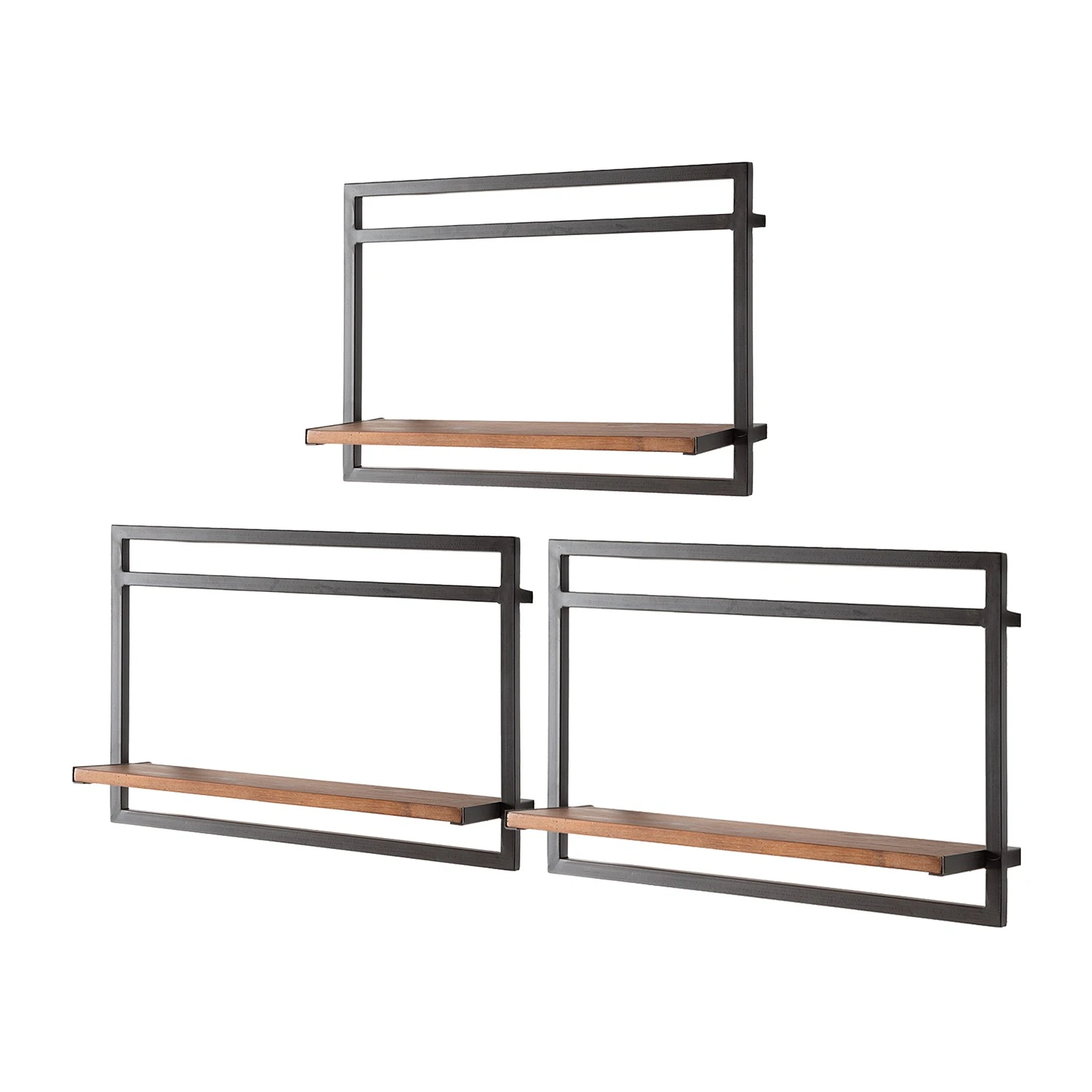 Ars manufacti Wandregal-Set Manchester VI (7-teilig) - Akazie massiv / Metall - Akazie / Anthrazit 6 Ars manufacti Wandregal-Set Manchester VI (7-teilig) - Akazie massiv / Metall - Akazie / Anthrazit – Bild 6