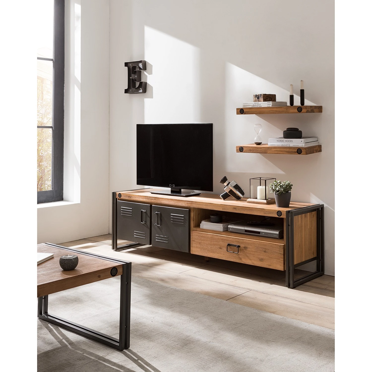 Ars manufacti Wandboard Manchester (2er-Set) - Akazie massiv - Breite: 90 cm 2 Ars manufacti Wandboard Manchester (2er-Set) - Akazie massiv - Breite: 90 cm – Bild 2