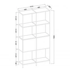 Fredriks Regal Meon III - Eiche Grau Dekor - Breite: 101 cm 25 Fredriks Regal Meon III - Eiche Grau Dekor - Breite: 101 cm -Wohnzimmermöbel boutique en ligne 1000213234 200814 14310900024 SKETCH DETAILS P000000001000213234 sketch