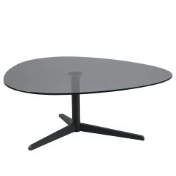 Red Living Couchtisch Mandan I - Glas / Metall - Dunkelgrau / Schwarz