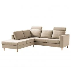 Studio Copenhagen Ecksofa COSO Classic mit Ottomane - Webstoff Milan: Beige - Breite: 238 cm - Ottomane davorstehend links - Bettkasten - Esche -Wohnzimmermöbel boutique en ligne 1000213552 200901 11294400450 DETAILS P000000001000213552