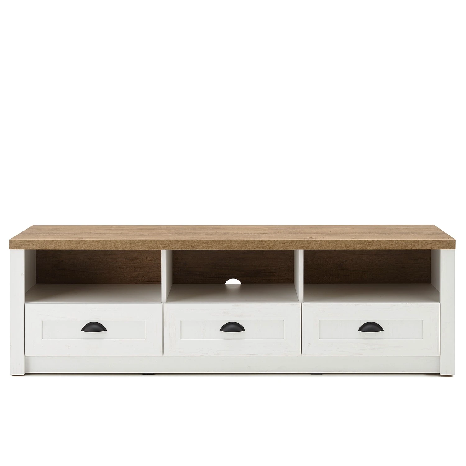 Norrwood Lowboard Proville II - Eiche Weiß Dekor / Eiche Dekor 4 Norrwood Lowboard Proville II - Eiche Weiß Dekor / Eiche Dekor – Bild 4