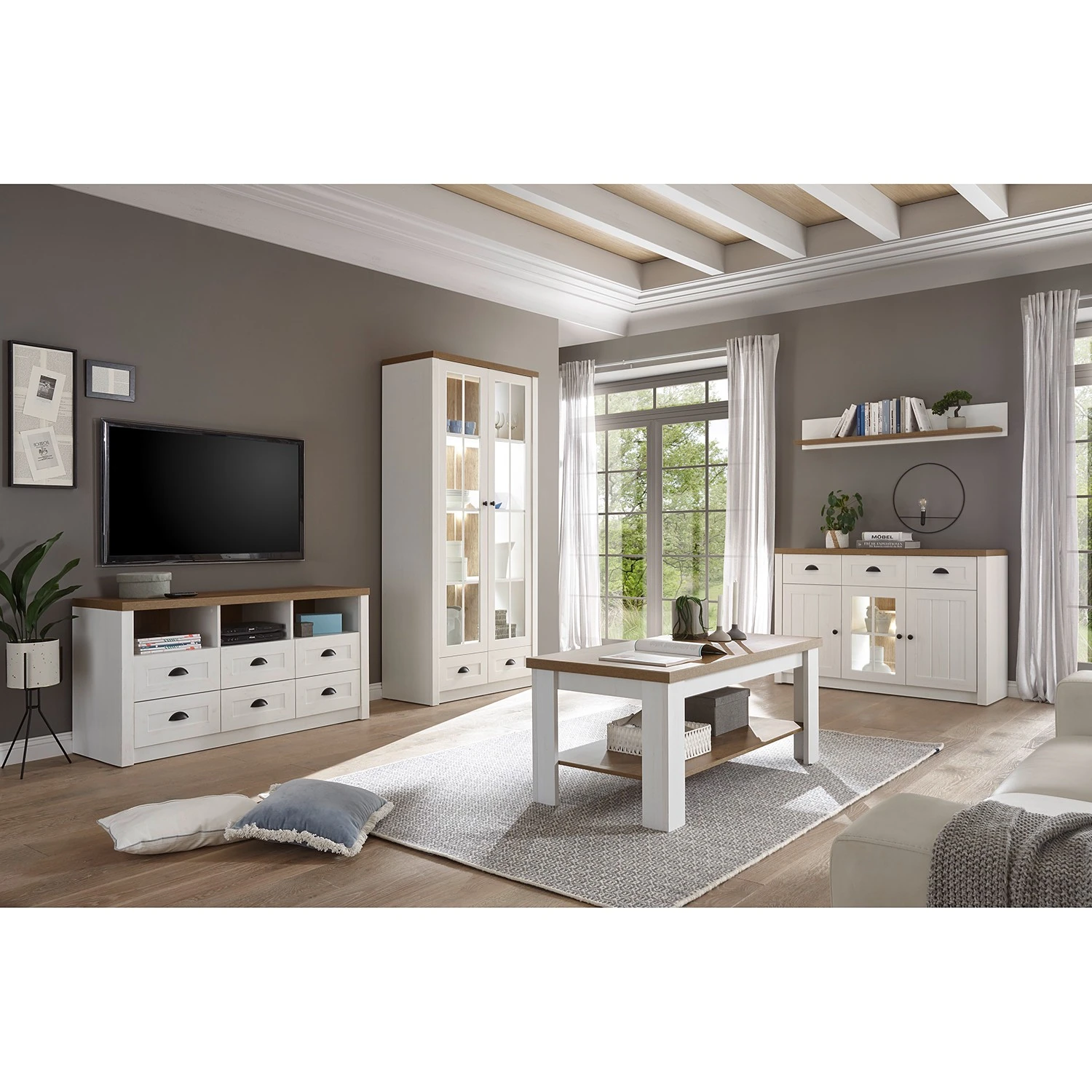 Norrwood Couchtisch Proville II - Eiche Weiß Dekor / Eiche Dekor 3 Norrwood Couchtisch Proville II - Eiche Weiß Dekor / Eiche Dekor – Bild 3