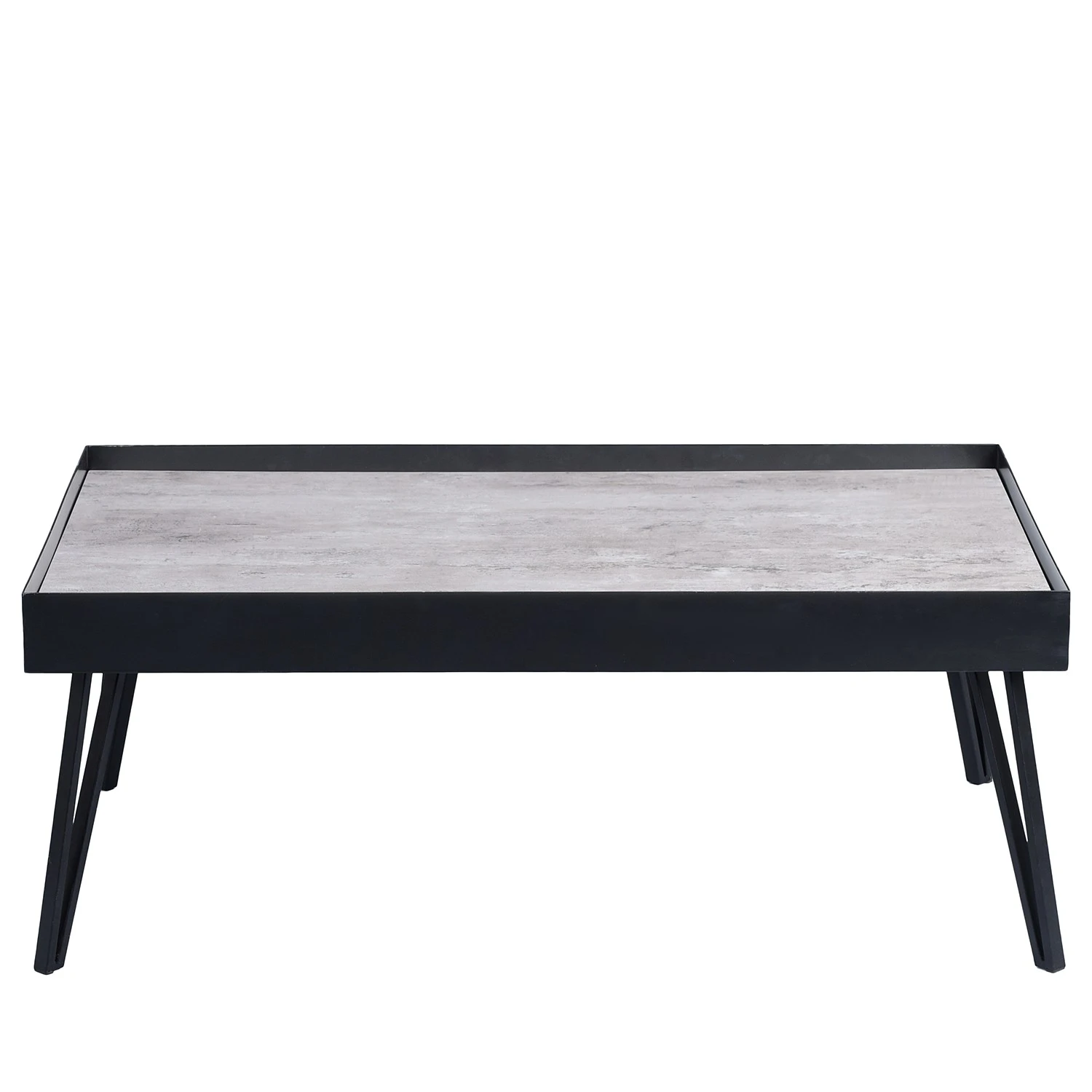 Loftscape Couchtisch Corbin III - Glas / Metall - Beton Dekor / Schwarz 3 Loftscape Couchtisch Corbin III - Glas / Metall - Beton Dekor / Schwarz – Bild 3
