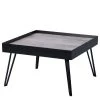 Loftscape Couchtisch Corbin I - Glas / Metall - Beton Dekor / Schwarz