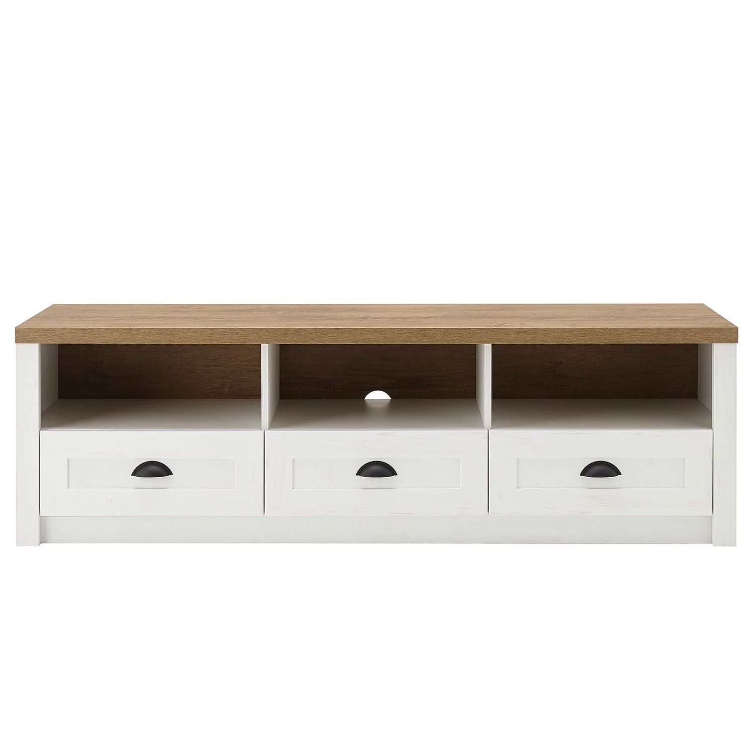 Norrwood Wohnwand Proville I (4-teilig) - Eiche Weiß Dekor / Eiche Dekor 11 Norrwood Wohnwand Proville I (4-teilig) - Eiche Weiß Dekor / Eiche Dekor – Bild 11