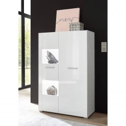 Loftscape Wohnwand Cely II (4-teilig) - Hochglanz Weiß / Matt Weiß -Wohnzimmermöbel boutique en ligne 1000214313 200527 07015800166 MOOD DETAILS P000000001000214313 mood