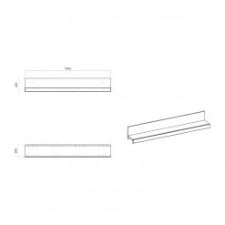 Loftscape Wohnwand Cely III (4-teilig) - Hochglanz Weiß / Matt Weiß -Wohnzimmermöbel boutique en ligne 1000214314 200527 07025800210 SKETCH DETAILS P000000001000214314 sketch