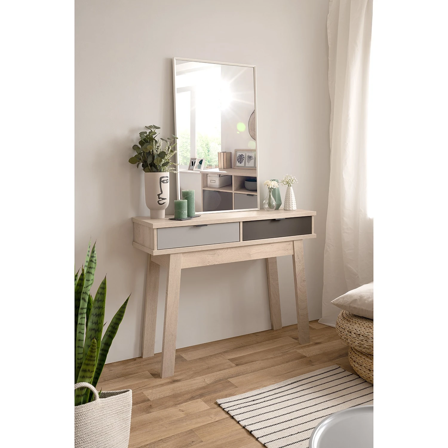 Mørteens Konsolentisch Elysian - Grau / Eiche Dekor 2 Mørteens Konsolentisch Elysian - Grau / Eiche Dekor – Bild 2