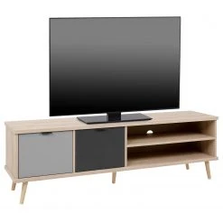 Mørteens TV-Lowboard Elysian - Grau / Eiche Dekor