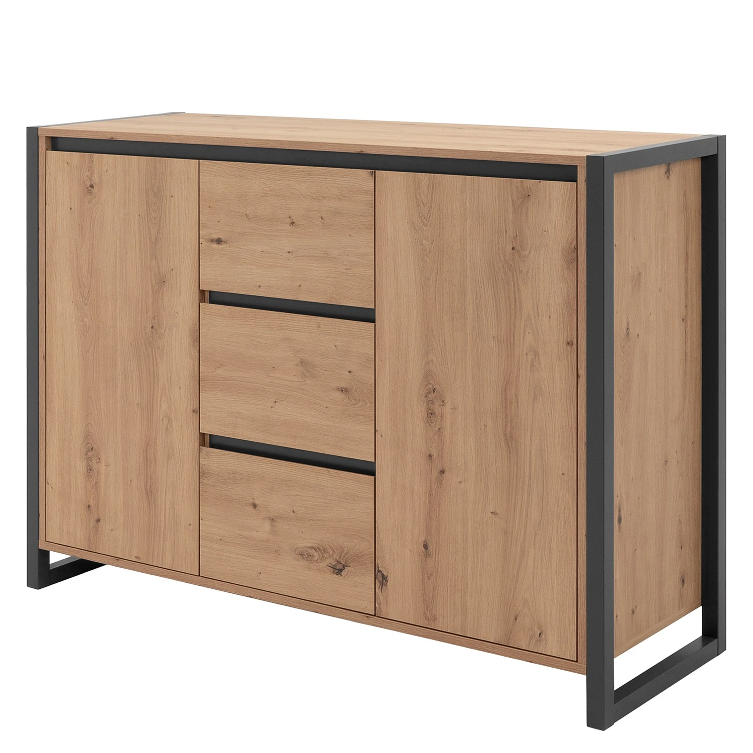 Red Living Kommode Denville II - Eiche Artisan Dekor / Anthrazit 1 Red Living Kommode Denville II - Eiche Artisan Dekor / Anthrazit