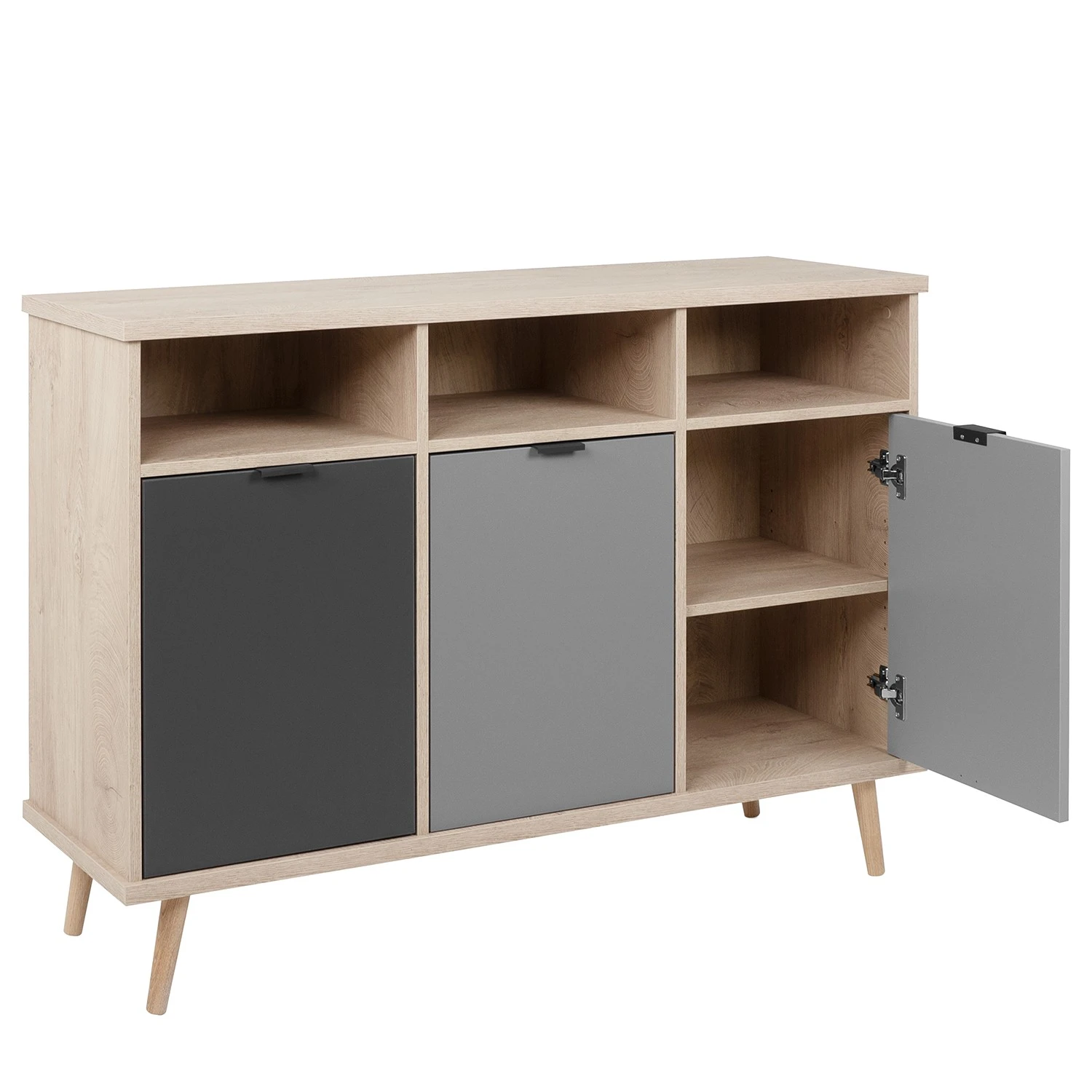Mørteens Sideboard Elysian - Grau / Eiche Dekor 8 Mørteens Sideboard Elysian - Grau / Eiche Dekor – Bild 8