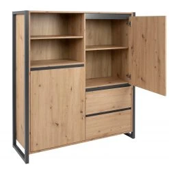 Red Living Highboard Denville - Eiche Artisan Dekor / Anthrazit -Wohnzimmermöbel boutique en ligne 1000214506 200608 14182500172 DETAILS P000000001000214506