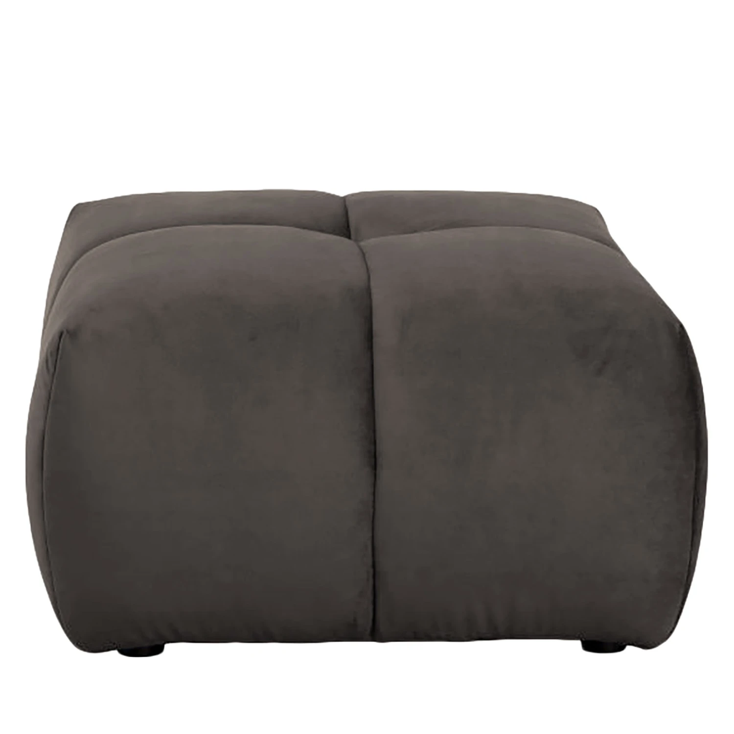 Jack & Alice Polsterhocker Malter - Samt - Dunkelgrau 3 Jack & Alice Polsterhocker Malter - Samt - Dunkelgrau – Bild 3