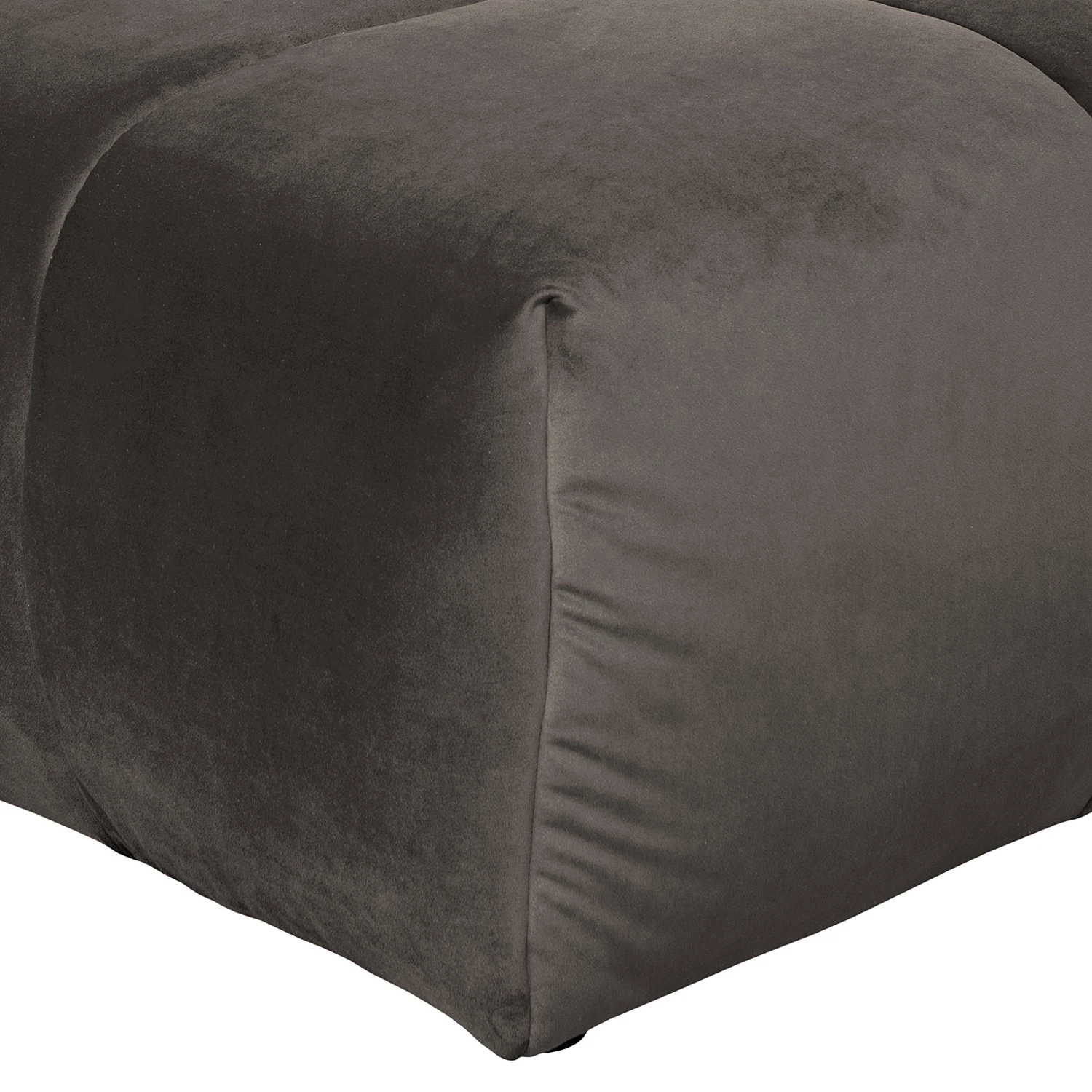Jack & Alice Polsterhocker Malter - Samt - Dunkelgrau 4 Jack & Alice Polsterhocker Malter - Samt - Dunkelgrau – Bild 4