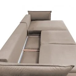 Fredriks Ecksofa Carrboro - Samt - Cappuccino - Longchair davorstehend rechts -Wohnzimmermöbel boutique en ligne 1000215209 200724 14085400162 DETAILS P000000001000215209