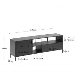 Red Living TV-Lowboard Exford - Metall - Schwarz 15 Red Living TV-Lowboard Exford - Metall - Schwarz -Wohnzimmermöbel boutique en ligne 1000215300 200612 09122700036 SKETCH DETAILS P000000001000215300 sketch