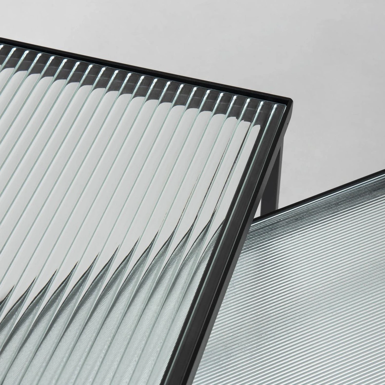 Red Living Couchtisch Haydon (2er-Set) - Glas / Metall - Schwarz 3 Red Living Couchtisch Haydon (2er-Set) - Glas / Metall - Schwarz – Bild 3