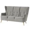 Fredriks Sofa Bonham (3 -Sitzer) - Samt - Grau