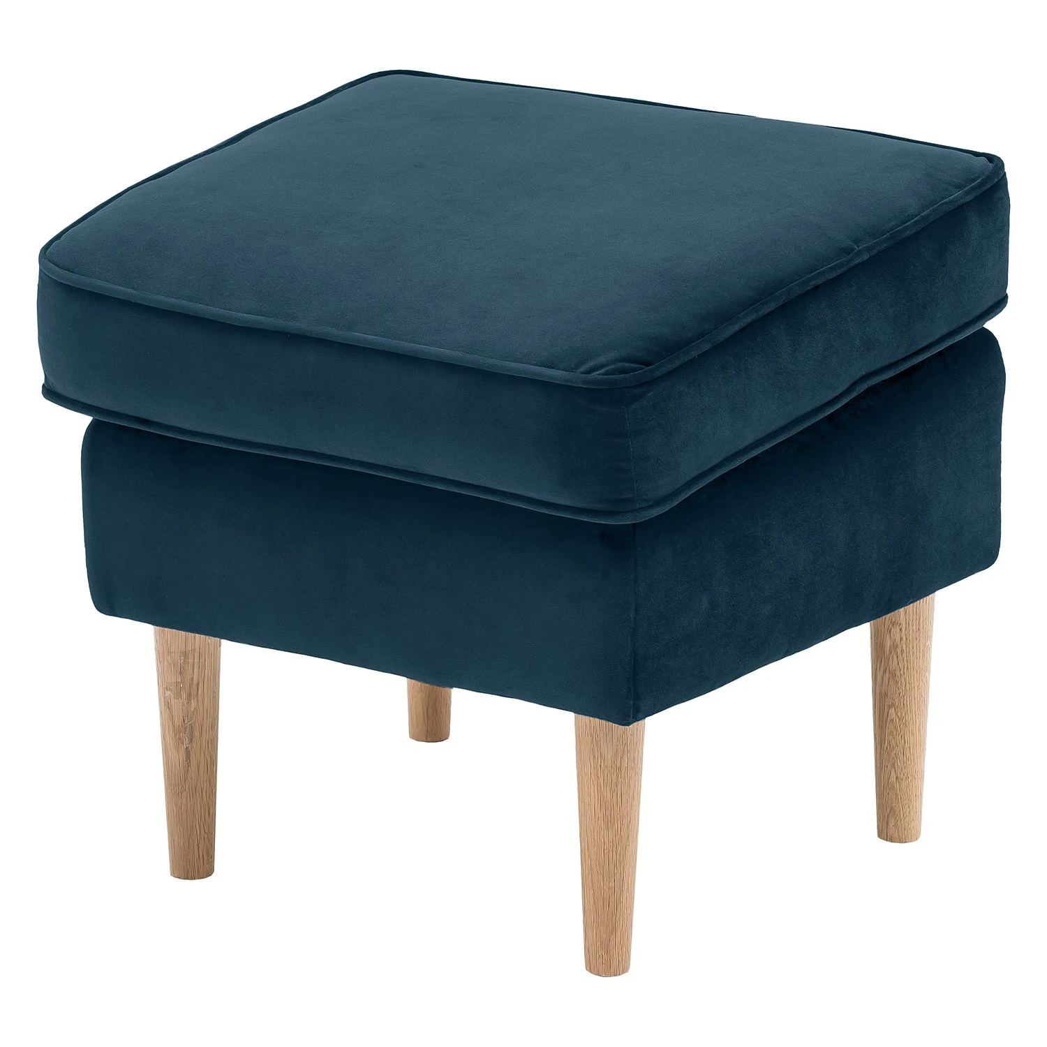 Fredriks Polsterhocker Bonham - Samt - Marineblau 1 Fredriks Polsterhocker Bonham - Samt - Marineblau