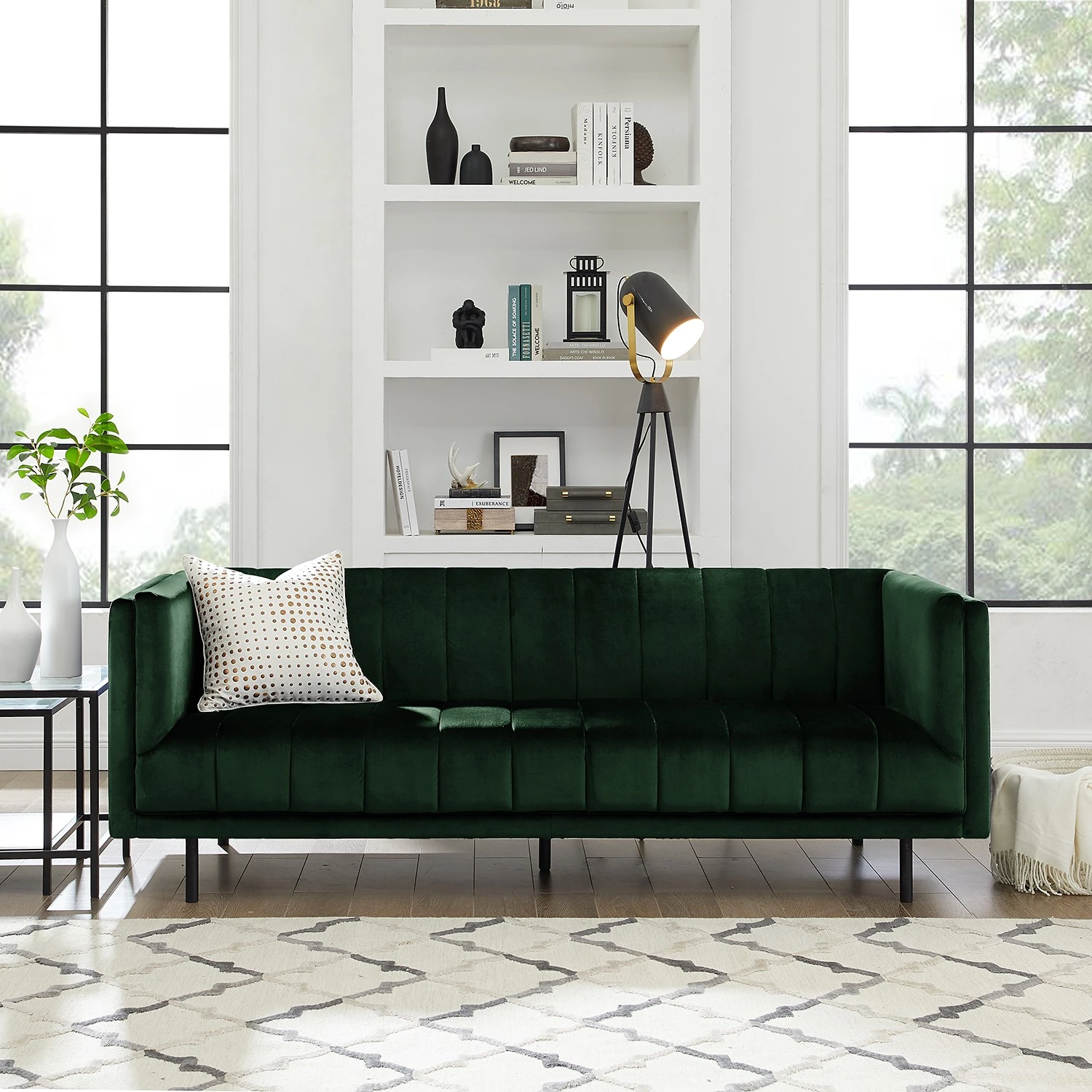 Jack & Alice Sofa Beslon (3-Sitzer) - Webstoff - Dunkelgrün 3 Jack & Alice Sofa Beslon (3-Sitzer) - Webstoff - Dunkelgrün – Bild 3