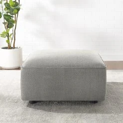 Fredriks Polsterhocker Berlou I - Webstoff - Grau -Wohnzimmermöbel boutique en ligne 1000216258 210107 16321000543 MOOD DETAILS P000000001000216258 mood