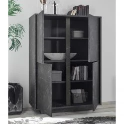 LC Spa Highboard Carrara - Marmor Anthrazit Dekor -Wohnzimmermöbel boutique en ligne 1000216293 200630 09124600044 MOOD DETAILS P000000001000216293 mood
