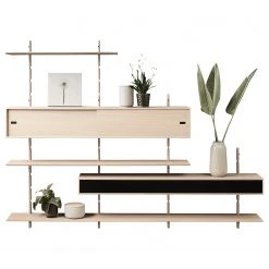 Studio Copenhagen Wandregal Lautaro VI - Eiche teilmassiv - Eiche Hell