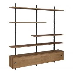 Studio Copenhagen Wandregal Lautaro X - Eiche massiv / Walnuss teilmassiv - Eiche Schwarz / Walnuss