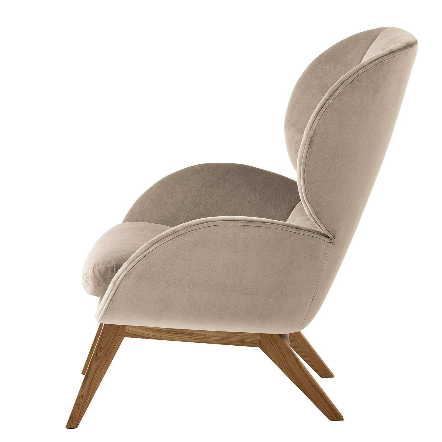 Studio Copenhagen Sessel Marols - Samt Shyla: Beige - Eiche Hell 5 Studio Copenhagen Sessel Marols - Samt Shyla: Beige - Eiche Hell – Bild 5