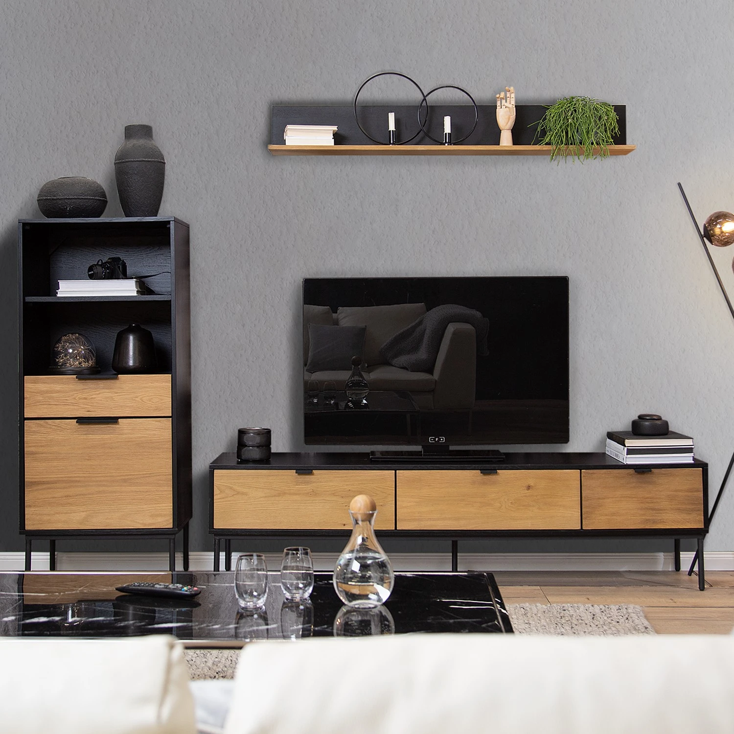 Studio Copenhagen Regal Xavi - Echtholzfurnier / Metall - Eiche / Eiche Schwarz 3 Studio Copenhagen Regal Xavi - Echtholzfurnier / Metall - Eiche / Eiche Schwarz – Bild 3