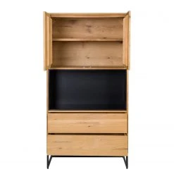 Studio Copenhagen Highboard Flox - Echtholzfurnier / Metall - Eiche / Schwarz -Wohnzimmermöbel boutique en ligne 1000218128 210901 08134700012 DETAILS P000000001000218128