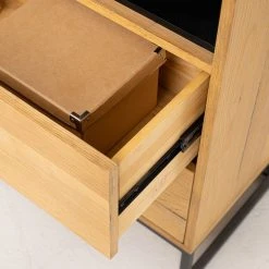 Studio Copenhagen Highboard Flox - Echtholzfurnier / Metall - Eiche / Schwarz -Wohnzimmermöbel boutique en ligne 1000218128 211020 14273900061 DETAILS P000000001000218128