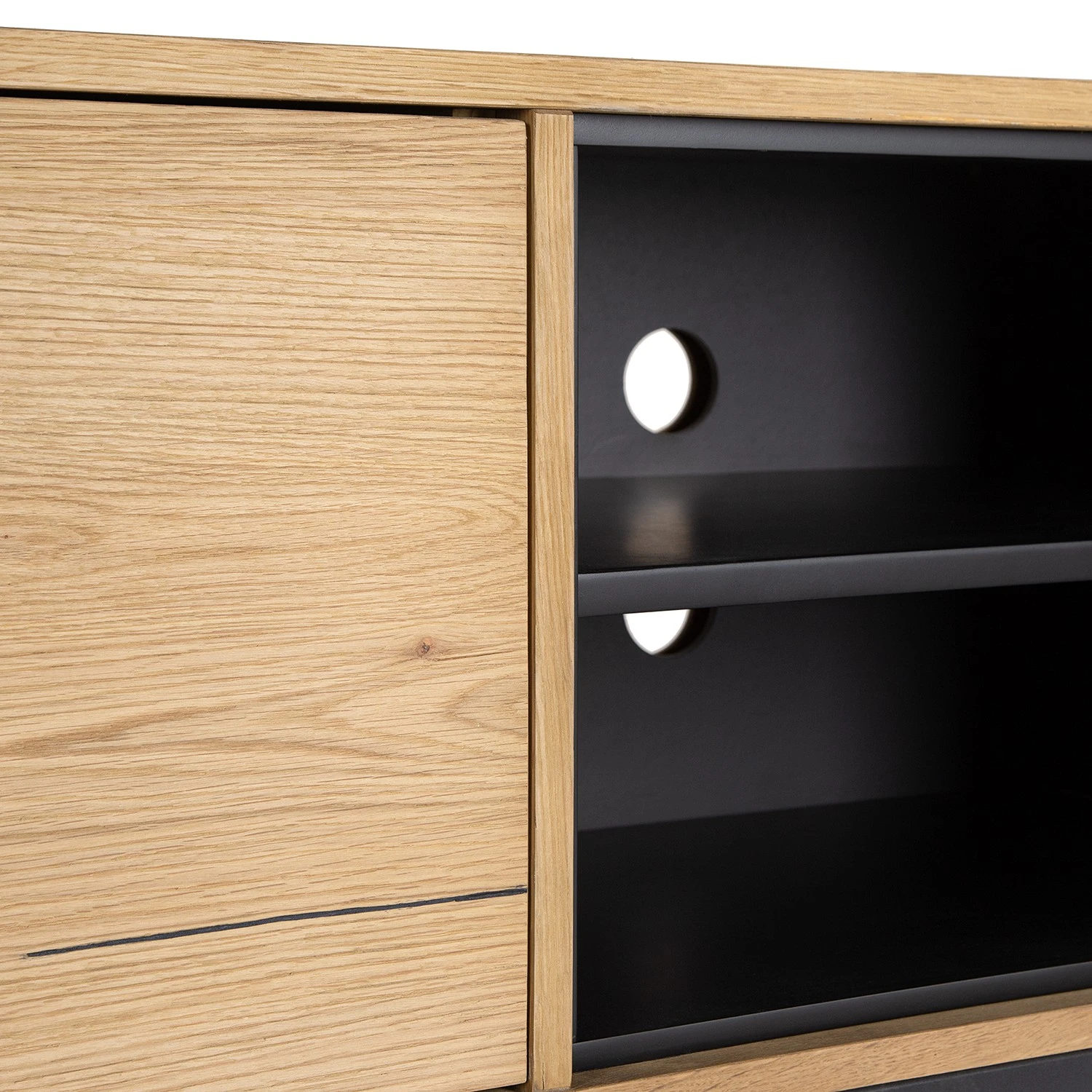 Studio Copenhagen TV-Lowboard Flox II - Echtholzfurnier / Metall - Eiche / Schwarz 8 Studio Copenhagen TV-Lowboard Flox II - Echtholzfurnier / Metall - Eiche / Schwarz – Bild 8