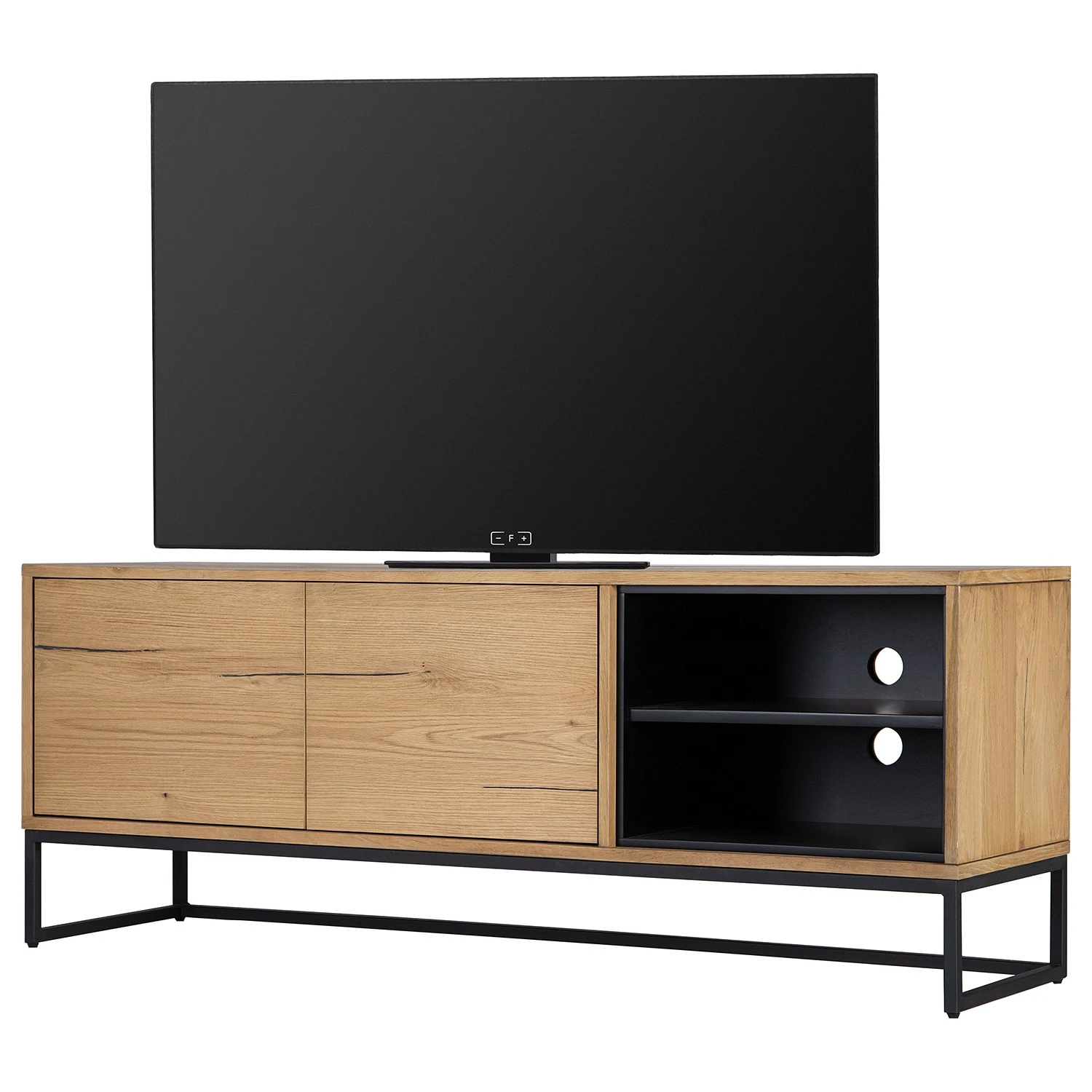 Studio Copenhagen TV-Lowboard Flox II - Echtholzfurnier / Metall - Eiche / Schwarz 1 Studio Copenhagen TV-Lowboard Flox II - Echtholzfurnier / Metall - Eiche / Schwarz