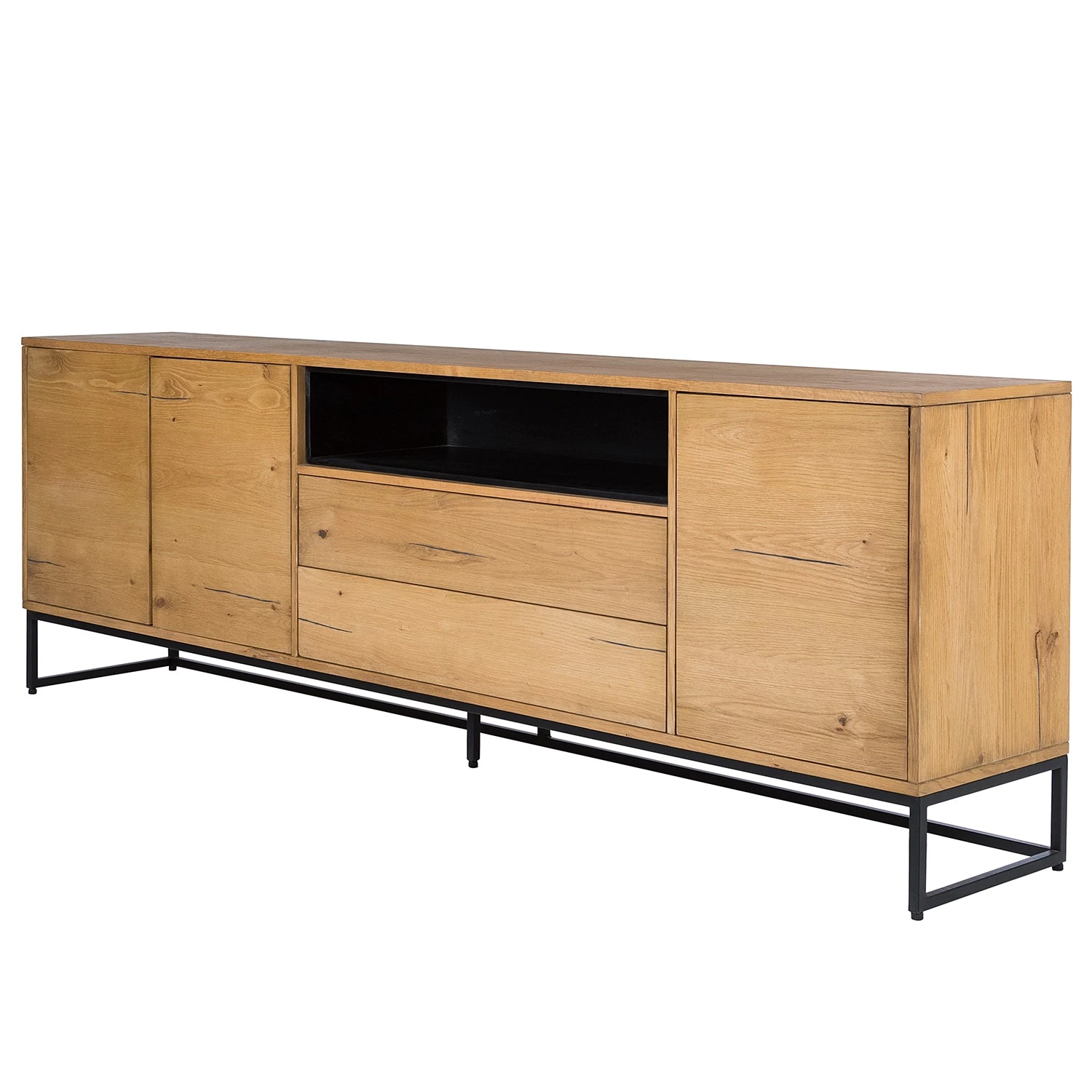 Studio Copenhagen Sideboard Flox II - Echtholzfurnier / Metall - Eiche / Schwarz 1 Studio Copenhagen Sideboard Flox II - Echtholzfurnier / Metall - Eiche / Schwarz