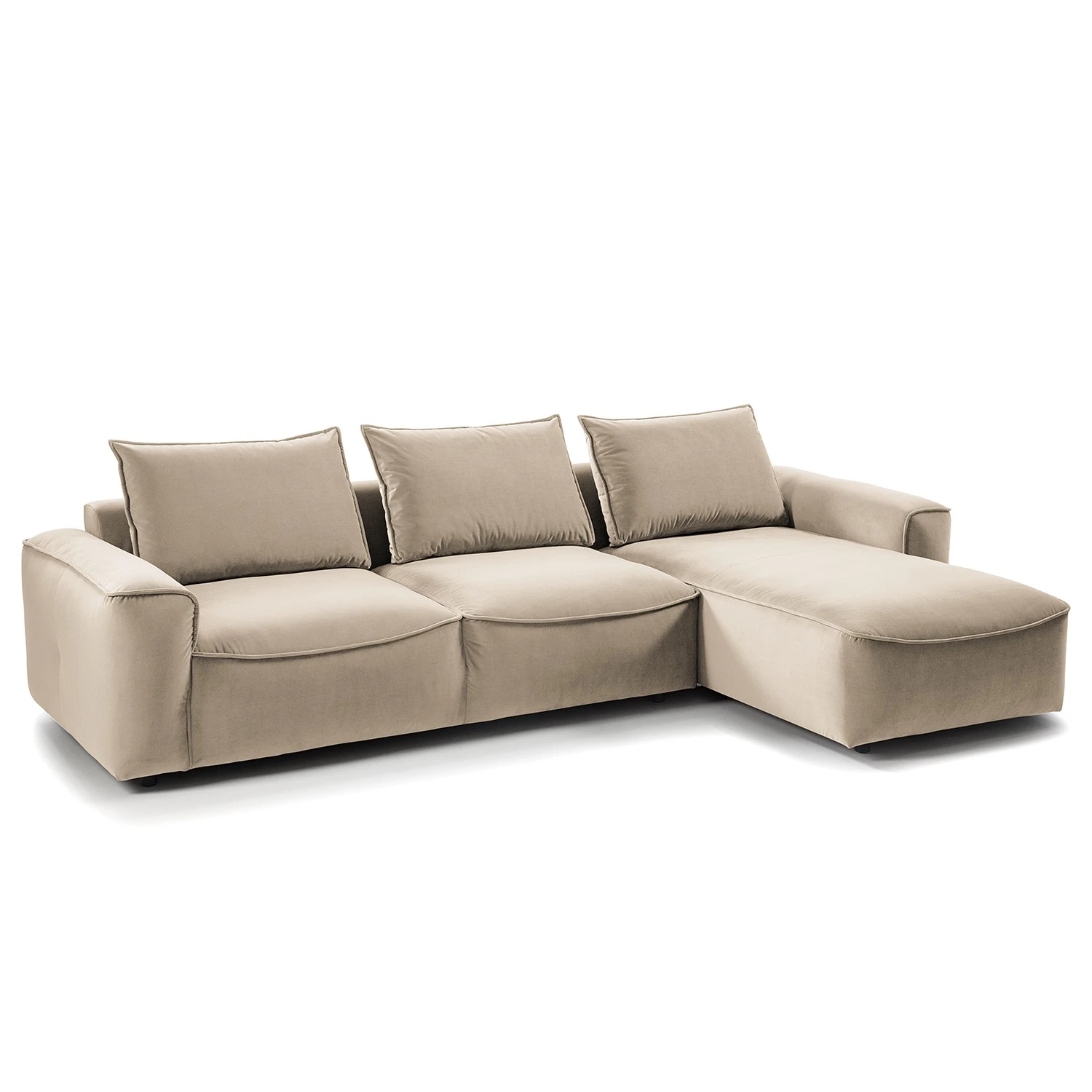Studio Copenhagen Ecksofa Buckley II - Samt Shyla: Beige - Longchair davorstehend rechts 1 Studio Copenhagen Ecksofa Buckley II - Samt Shyla: Beige - Longchair davorstehend rechts