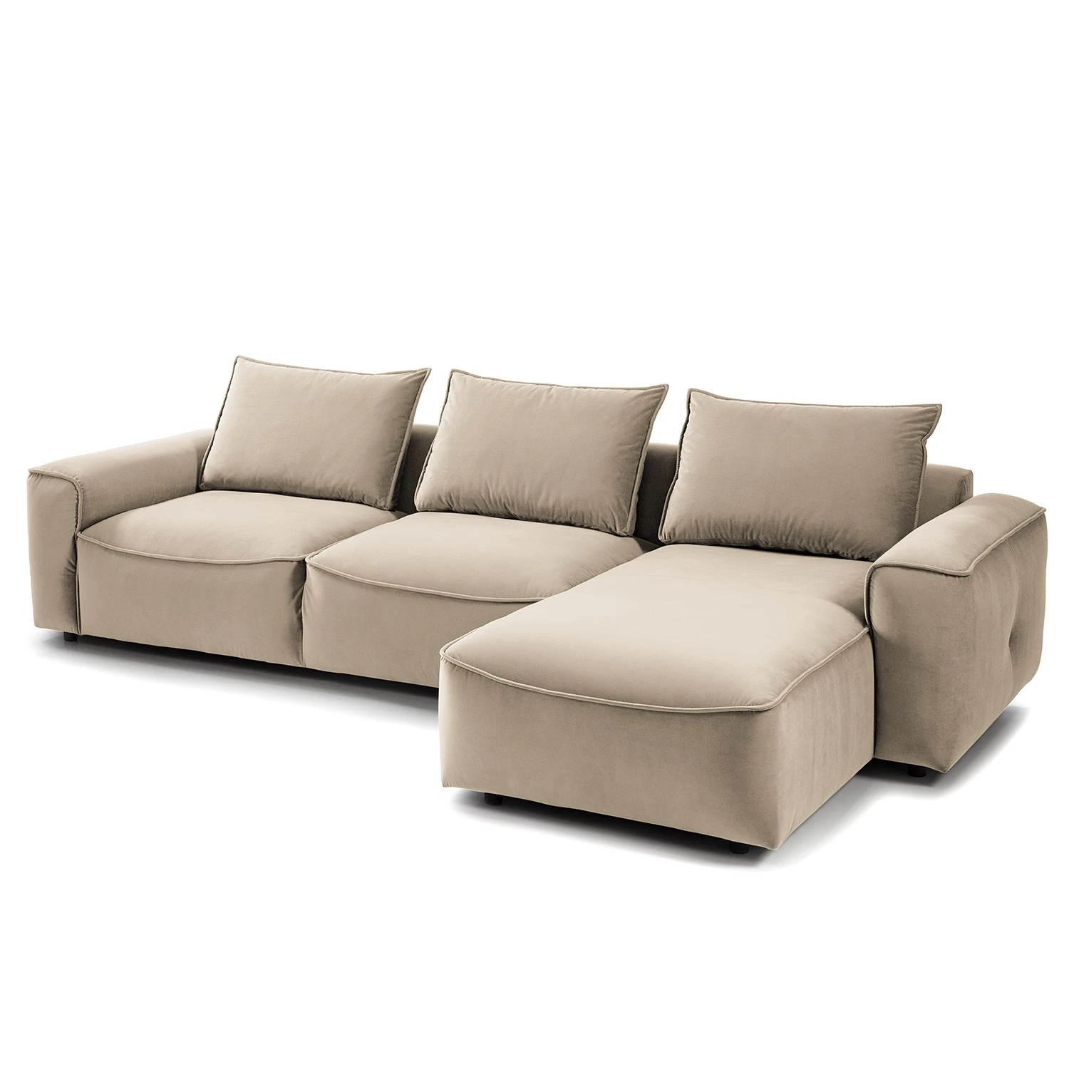 Studio Copenhagen Ecksofa Buckley II - Samt Shyla: Beige - Longchair davorstehend rechts 7 Studio Copenhagen Ecksofa Buckley II - Samt Shyla: Beige - Longchair davorstehend rechts – Bild 7