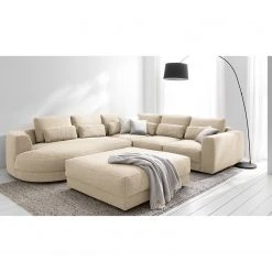 Studio Copenhagen Ecksofa Willows I - Webstoff Amila: Beige - Ottomane davorstehend links -Wohnzimmermöbel boutique en ligne 1000218179 210127 14550100357 MOOD DETAILS P000000001000218179 mood