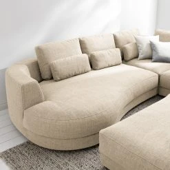 Studio Copenhagen Ecksofa Willows I - Webstoff Amila: Beige - Ottomane davorstehend links -Wohnzimmermöbel boutique en ligne 1000218179 210127 14550100363 DETAILS P000000001000218179