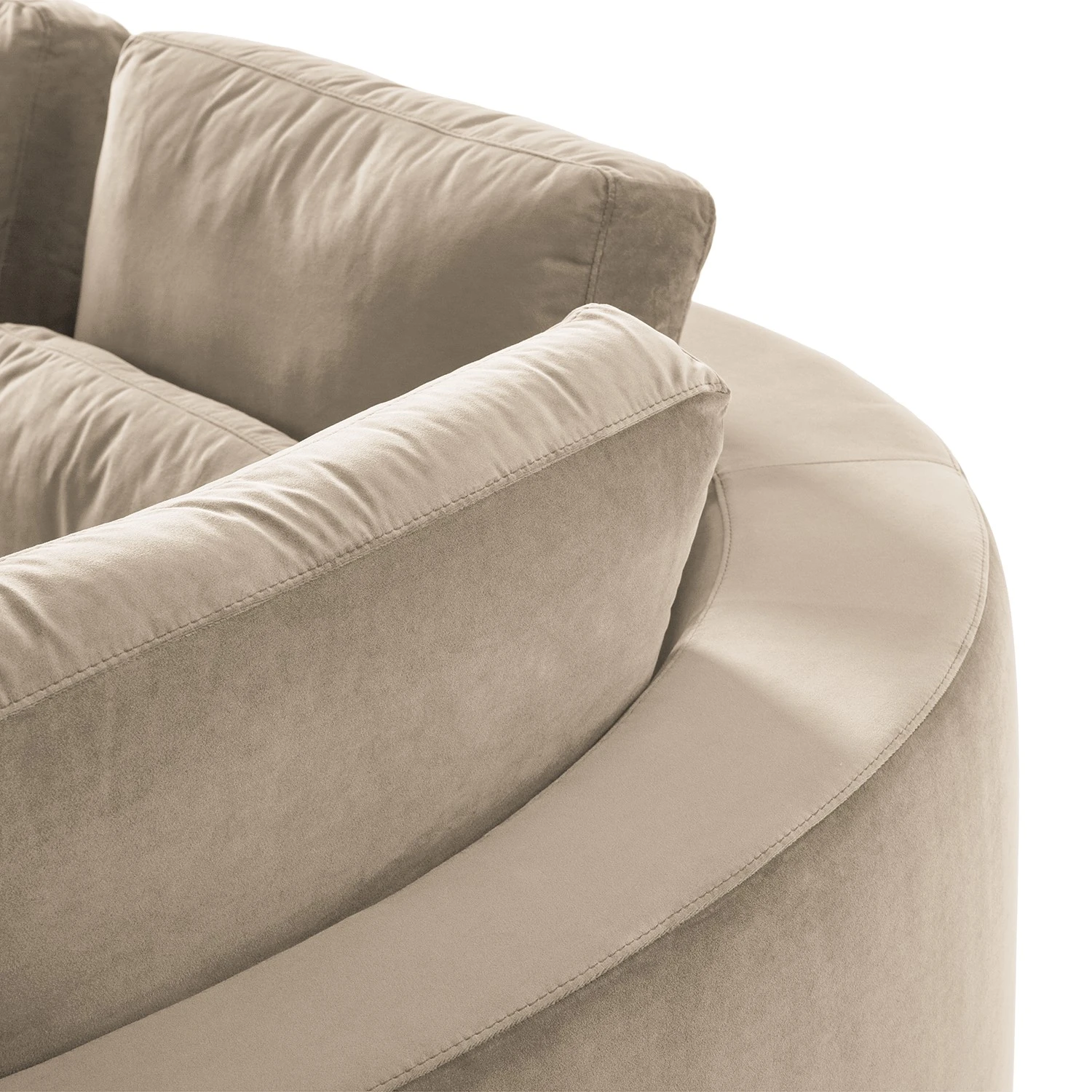 Studio Copenhagen Ecksofa Willows II - Samt Shyla: Beige - Ottomane davorstehend rechts 16 Studio Copenhagen Ecksofa Willows II - Samt Shyla: Beige - Ottomane davorstehend rechts – Bild 16