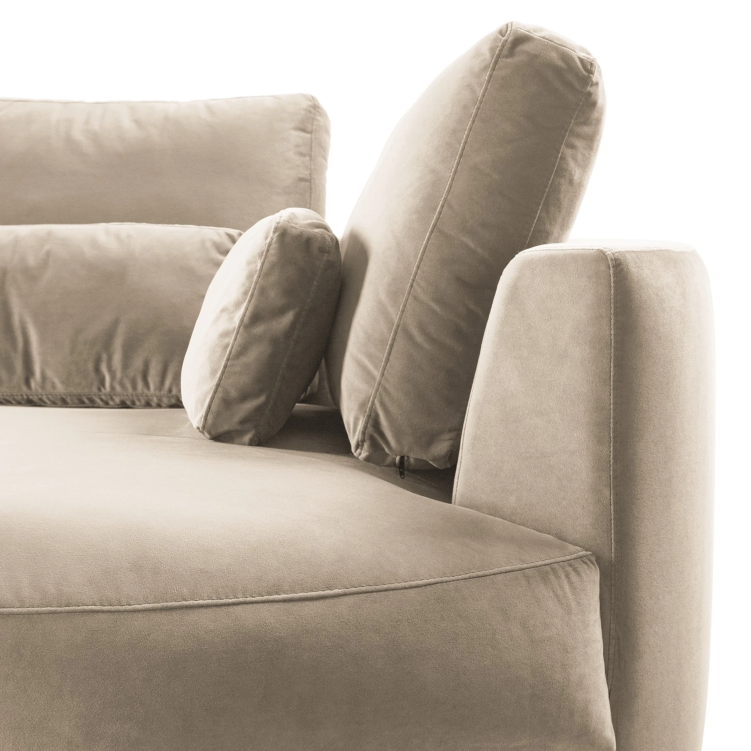 Studio Copenhagen Ecksofa Willows II - Samt Shyla: Beige - Ottomane davorstehend rechts 17 Studio Copenhagen Ecksofa Willows II - Samt Shyla: Beige - Ottomane davorstehend rechts – Bild 17